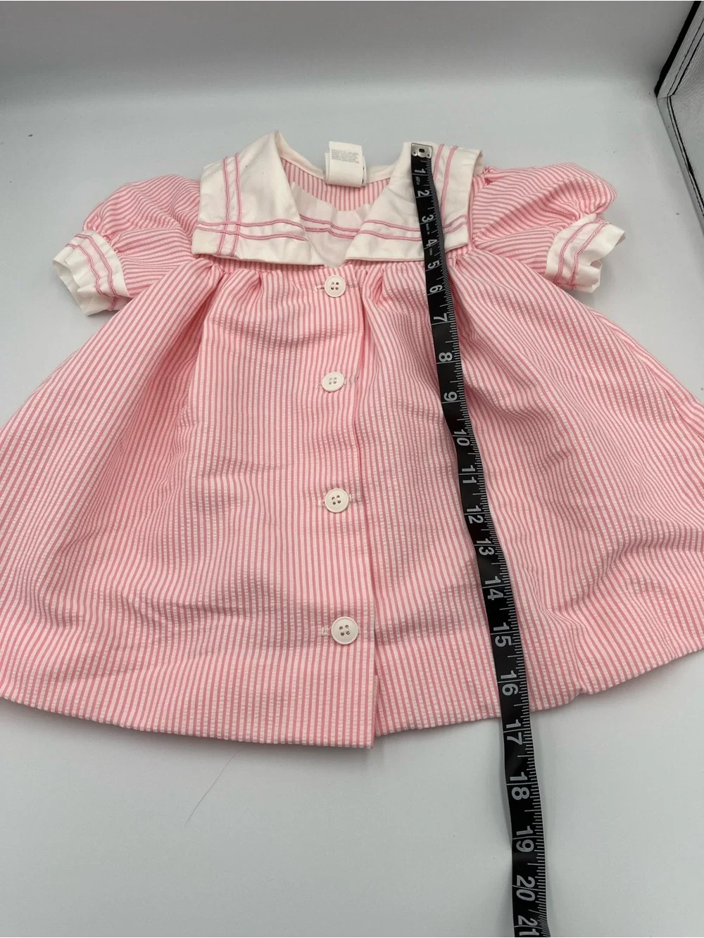 Vintage Winnie The Pooh Disney Toddler Dress Pink Seersucker 2T USA